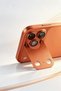 Orange Stand Sapphire Camera Lens Full Protection Metal Frame Ar+Af Compatible with iPhone 17 Promax - 2