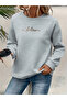 Women's Printed Crew Neck Comfortable Fit Sweatshirt