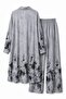Patterned Cotton Linen Hijab Double Set - 2