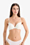 Z3350Azer105 Ecru Micro Covered Half Padded Underwire T-Shirt Bra - 3