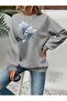 Women's Printed Crew Neck Comfortable Fit Sweatshirt