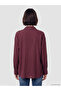 Lcw modest burgundy modal blend women's shirt tunic - 4