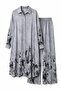 Patterned Cotton Linen Hijab Double Set