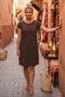 Brown Pool Collar Low Sleeve Pocketed Robe and Casual Muslin Woven Dress with Embroidery on the Sides 95 55 - 6