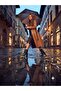 Women's Crocodile Patterned High Thick Heeled Stylish Boots - 6