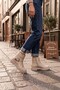 Atin Buckle-Detail Zippered Flat Sole Women's Boots - 5
