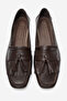 Genuine Leather Brown Women's Tasseled Ballerinas Tassel - 2