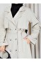 Linen Fabric Lined Full Length Women's Trench Coat - 8