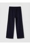 Lcw Kids Navy Blue Wide Leg Girls' Soft Touch Sweatpants - 4
