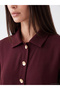 Lcw Studio Burgundy Shirt Collar Buttoned Women's Tunic - 3