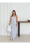 Women's 2-Piece Winter Dress Set Strappy Stretchy Knitwear Long Dress 3 Yarns Ruched Hooded Double Pocket Crop Cardigan - 8