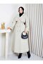 Linen Fabric Lined Full Length Women's Trench Coat - 4