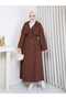 Linen Fabric Lined Full Length Women's Trench Coat - 6