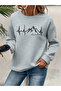 Women's Printed Crew Neck Comfortable Fit Sweatshirt