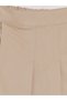 Lcw Kids Beige Girls Pleated Gabardine Shorts Skirt - 3