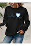 Women's Printed Crew Neck Comfortable Fit Sweatshirt