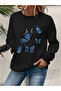 Women's Printed Crew Neck Comfortable Fit Sweatshirt