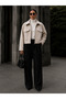 Women's Oversize Pocketed Zippered Short Coat with Shirt Collar, Comfortable Fit - 3