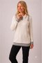 Women's Knitwear Sweater Polo Collar Sweater with Pearl and Button Details - 6