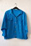 Saks Blue Shirt Collar Bat Sleeve Buttoned Embroidered Elastic Waist Casual Cotton Woven Jacket 62 70 - 5