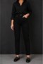 Erçil Women's Black Lycra High Waist Mom Jean Jeans