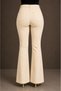 Amira Women's Beige Ecru Spanish Flare High Waist Lycra Flare Jeans Trousers Jean - 4