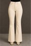 Amira Women's Beige Ecru Spanish Flare High Waist Lycra Flare Jeans Trousers Jean
