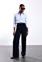 Navy Blue Pensli Palazzo Trousers 3317 - 2