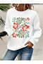 Women's Printed Crew Neck Comfortable Fit Sweatshirt