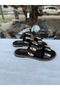 Gold Buckle Detailed Slippers - 3