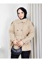 Linen Fabric Stand Collar Double Breasted Women's Trench Coat - 4