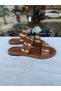 Gold Buckle Detailed Slippers - 3