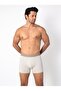 2 Pieces Color: Beige and Skin Color Elastic Combed Cotton Lycra Single Jersey Men's Boxer-437-4