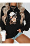 Women's Printed Crew Neck Comfortable Fit Sweatshirt