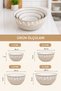 Set of 4 Round Mega Size Coffee Plastic Mixing and Meal Preparation Storage Bowls |   1L, 2L, 3L, 5L - 2