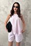 Pink painted stitch detailed set - 3