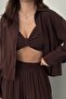 Brown Gipe Detailed Three-Piece Set - 5