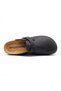 Mc406 Black Genuine Leather Cork Sole Single Buckle Unisex Orthopedic Sabo Slippers - 6
