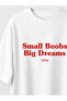 Big Dreams Women's Oversize White T-Shirt - 4