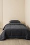 Motto Cotton Comfort 100% Cotton Single Sleeping Set Black (Quilt + Sheet + Pillowcase) - 5