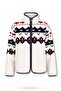 Navy Blue Patterned Fleece Jacket 22873