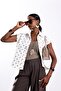 Ecru Polka Dot Patterned Vest - 2