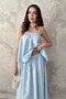 Blue Flounce Blouse and Skirt Set - 3