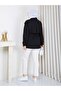 Linen Fabric Stand Collar Double Breasted Women's Trench Coat - 4
