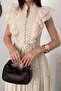 Beige Ruffled Buttoned Dress - 4