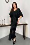 Black top with pearl cape dress - 2