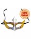 Prom Mask Silver 12'Li Package New Year's Halloween Halloween Costume Party Bachelorette