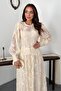 Ecru Lace Gathered Dress - 3
