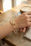 Gold Color Heart Model Zircon Stone Women's Bracelet - 2
