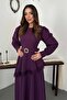 Plum asymmetric lace dress - 3